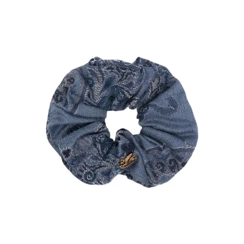 ETRO Floral-jacquard Denim Scrunchie