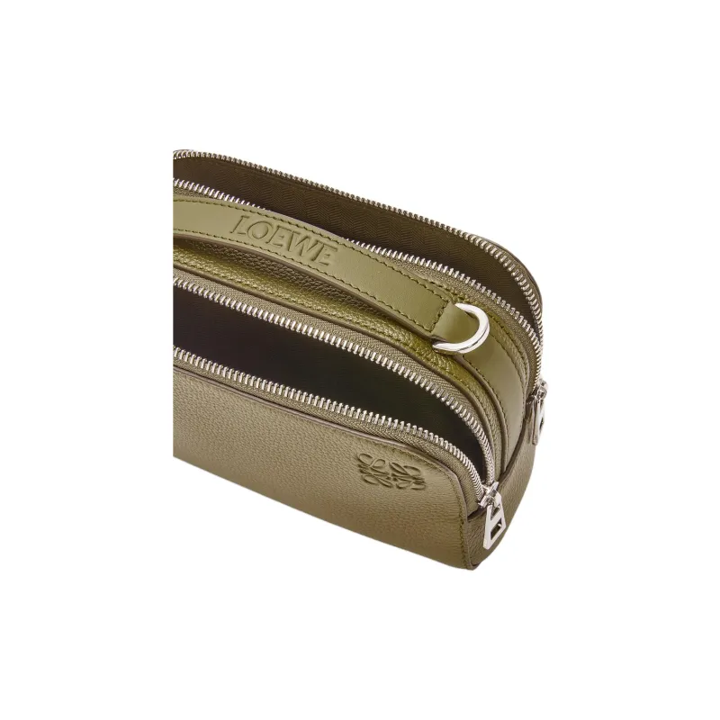 LOEWE Soft Grained Cow Leather Camera Bag Handbag Shoulder Bag Crossbody Bag Mini Men's Olive-4