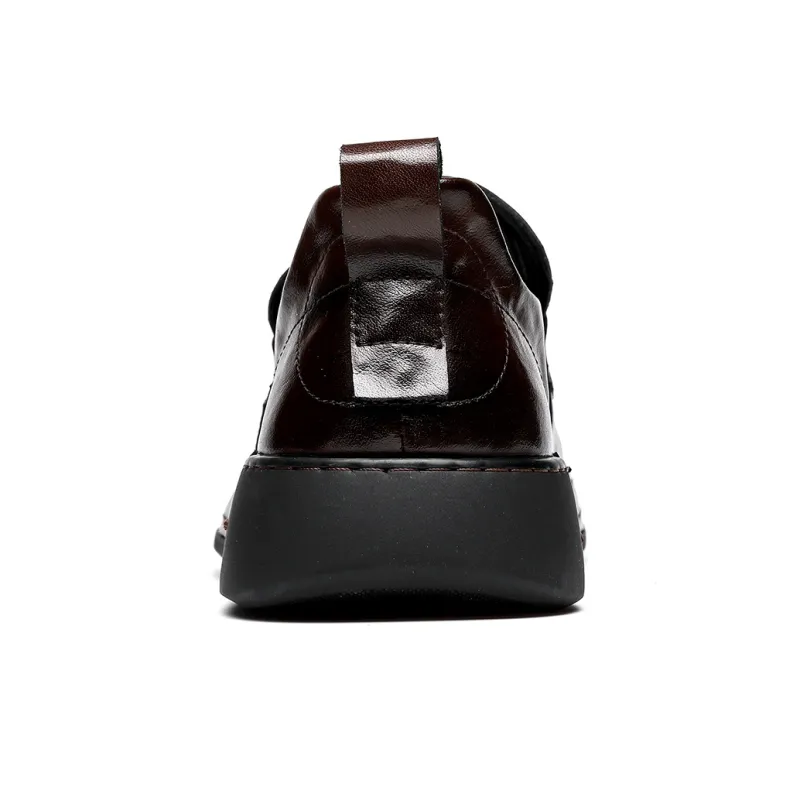 CHINT Dress Shoes Men Low Top Black/Brown-8