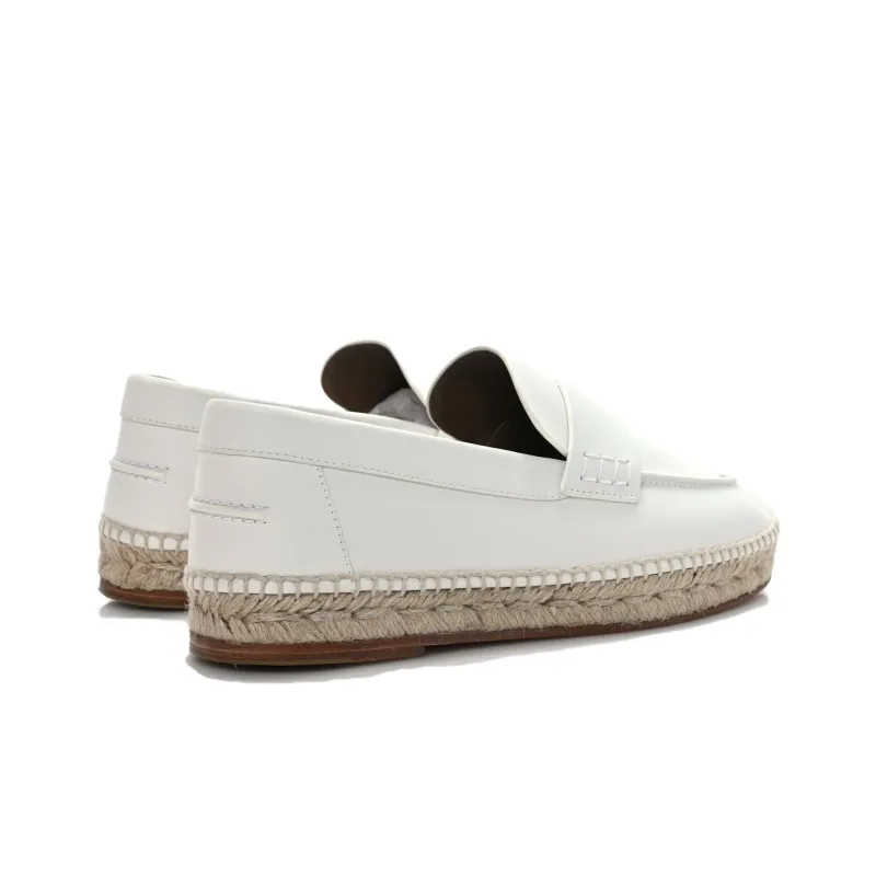 HERMES Trip Flat Shoes Women's White-2