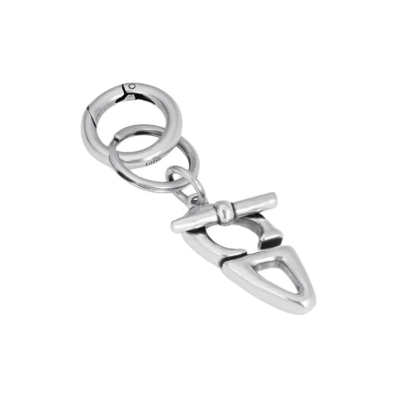 DIOR Brass Keychains Men's Silver-1