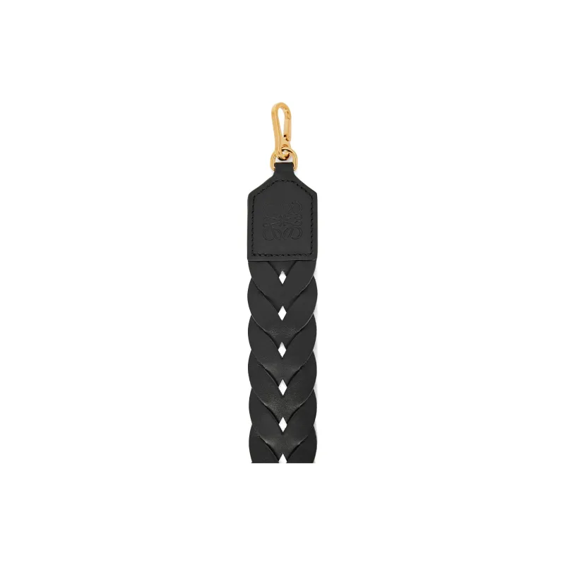 LOEWE Cow Leather Bag Straps Women's Black-1