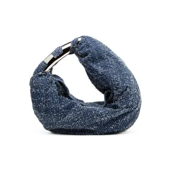 DIESEL Cotton Hobo Bag Shoulder Bag Handbag Shoulder Bag Small Size Women's Blue
