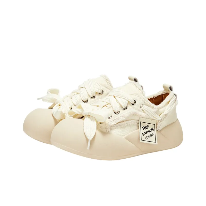 KARLIE KELLER Lightweight And Breathable Low-Top Canvas Shoes Women's Beige-1