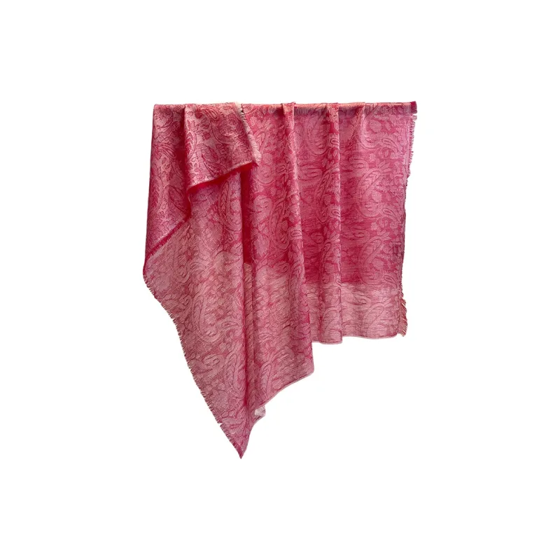 Hang Silk Road Wool Silk Scarves Women's Light Camel-9