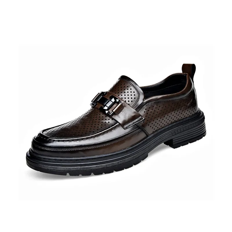 Romon Loafers Men Black Brown-9
