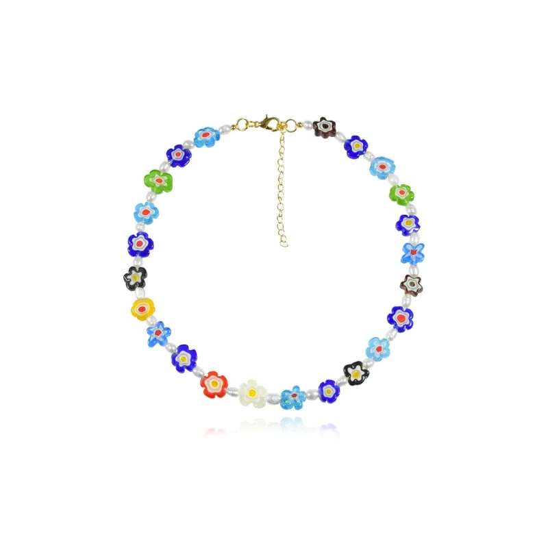 AWE Colored Glaze Niche Designed Collarbone Chain Unisex-0