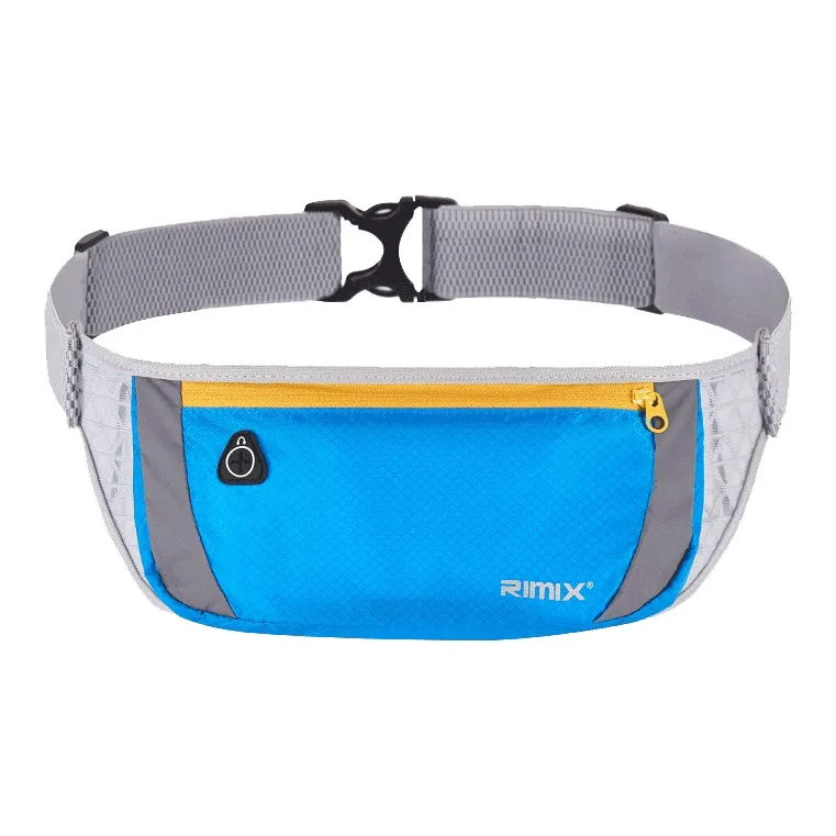 RIMIX Polyester With Nylon Belt Night Run Small Fanny Pack Regular Unisex Black/Blue/Orange-3