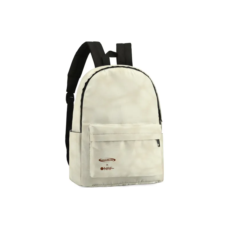 Soundbyte Polyester Students Backpack Regular Unisex Ecru-1