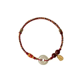 GOLDFISH ALLEY Bracelets Pale Greenish White Jade Women's
