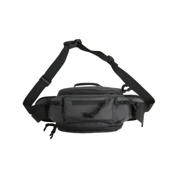 OUZIHUANG Nylon Fabric Handbag Shoulder Bag Crossbody Bag Fanny Pack Sling Bag Regular Unisex Black/Gray