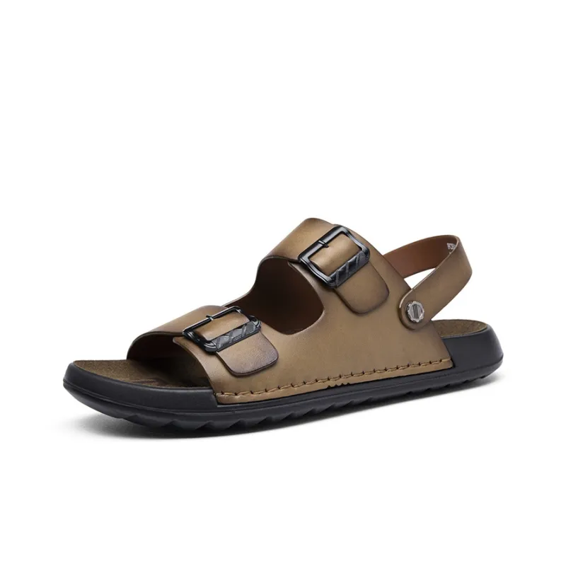 NAVIGARE Beach Sandals Men Black/Khaki-1
