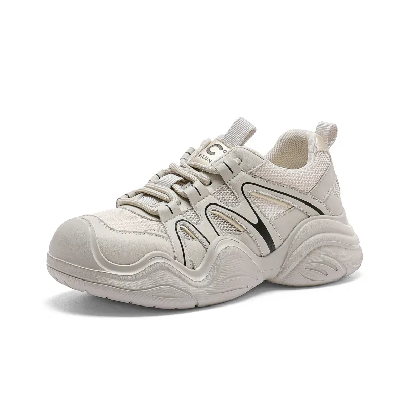 C°BANNER Low Top Chunky Sneakers Women's Champagne-1