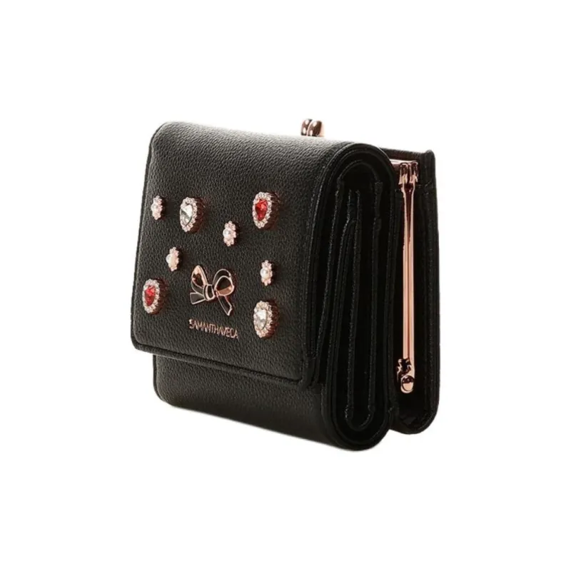 SAMANTHA THAVASA Synthetic Leather Wallet Women's Black-1