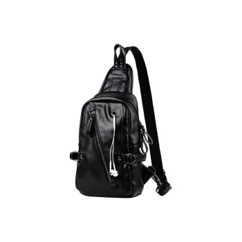 CARTELO PVC Sling Bag Shoulder Bag Crossbody Bag Regular Unisex Black
