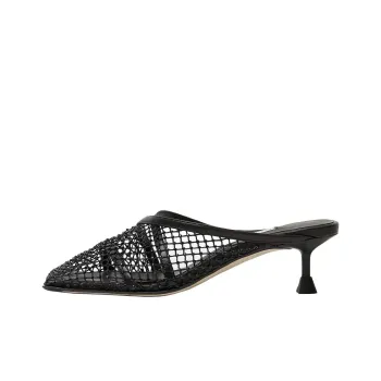 MIISTA Closed Toe Slippers 5cm Women's Black