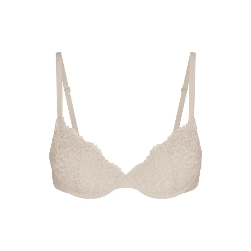 SKIMS FITS EVERYBODY LACE T-SHIRT BRA Bra Women's STONE/Stone Color-0