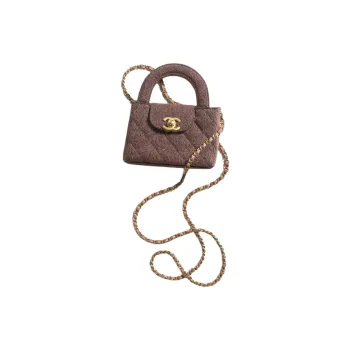 CHANEL Denim Shoulder Bag, Crossbody Bag, Handbag Women's Orange & Black