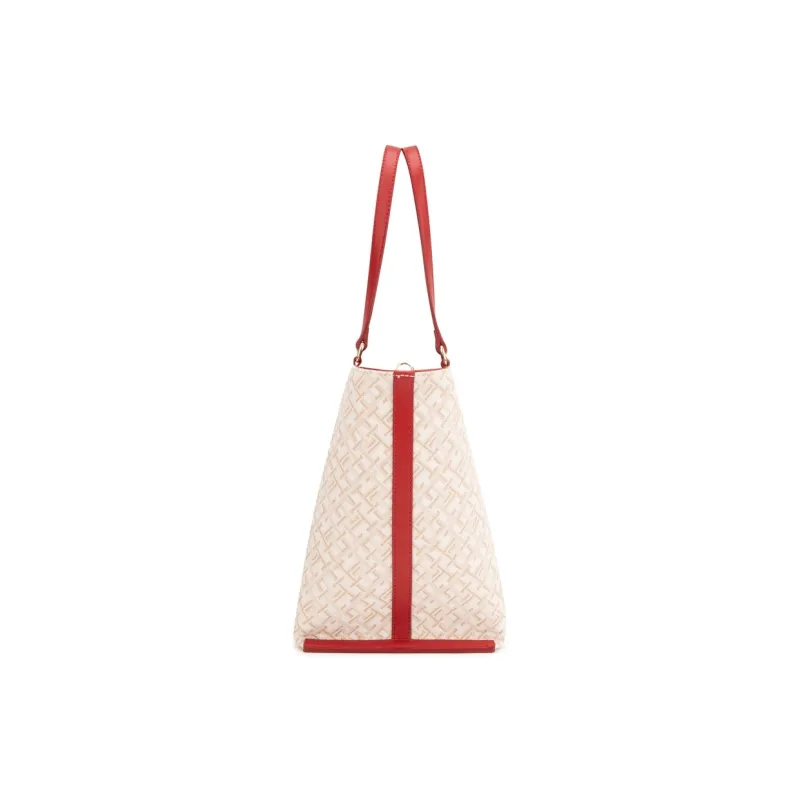 Tommy Hilfiger Blended Material Shoulder Bag Women's Red White Color Blocking-2
