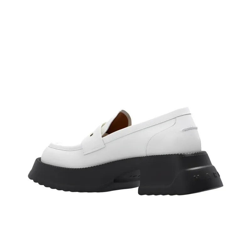 MARNI Two-tone Leather Loafers-3