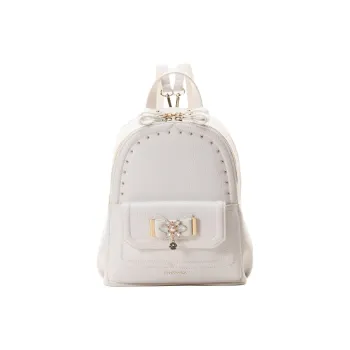 SAMANTHA THAVASA Synthetic Leather Backpack Small Size Women's White