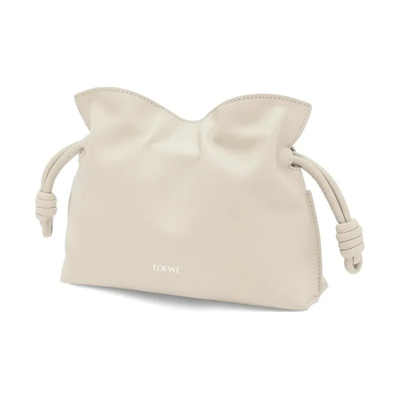 LOEWE Flamenco Cow Leather Shoulder Bag, Crossbody Bag, Handbag Mini Women's Sea Salt Color-1