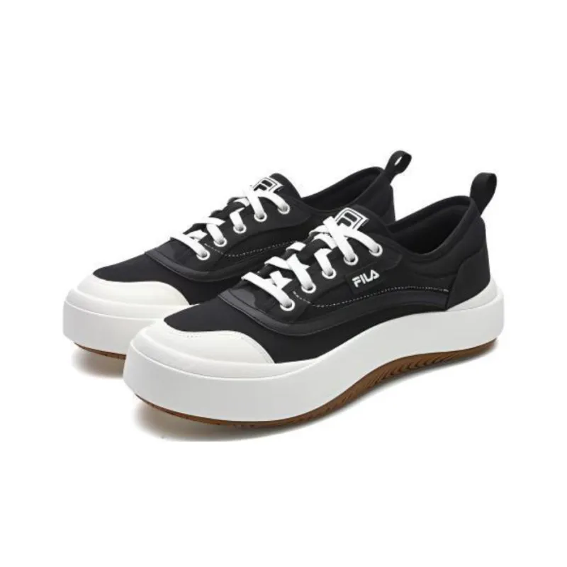 FILA JELLYFISH Anti-Slip And Wear-Resistant Height Increasing Low-Top Canvas Shoes Men's Black-2