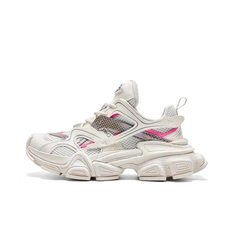 CHERYKALLY Jumping Candy Abrasion Resistant Breathable Coverage Low Top Chunky Sneakers 5cm Unisex-0