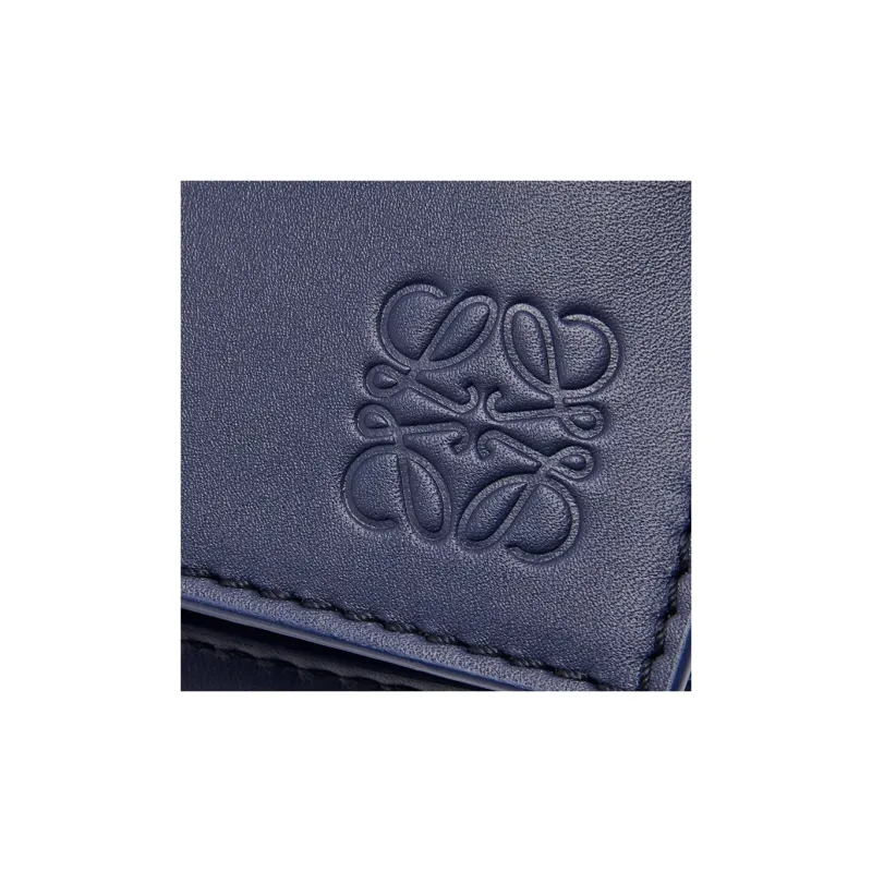 LOEWE Small Puzzle Bag In Satin Calfskin Abyss Blue-7