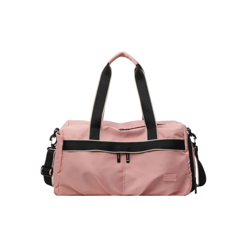 Travel Fabric Gym Bag Large Size Unisex Black/Ecru/Blue/Pink/Gray-17