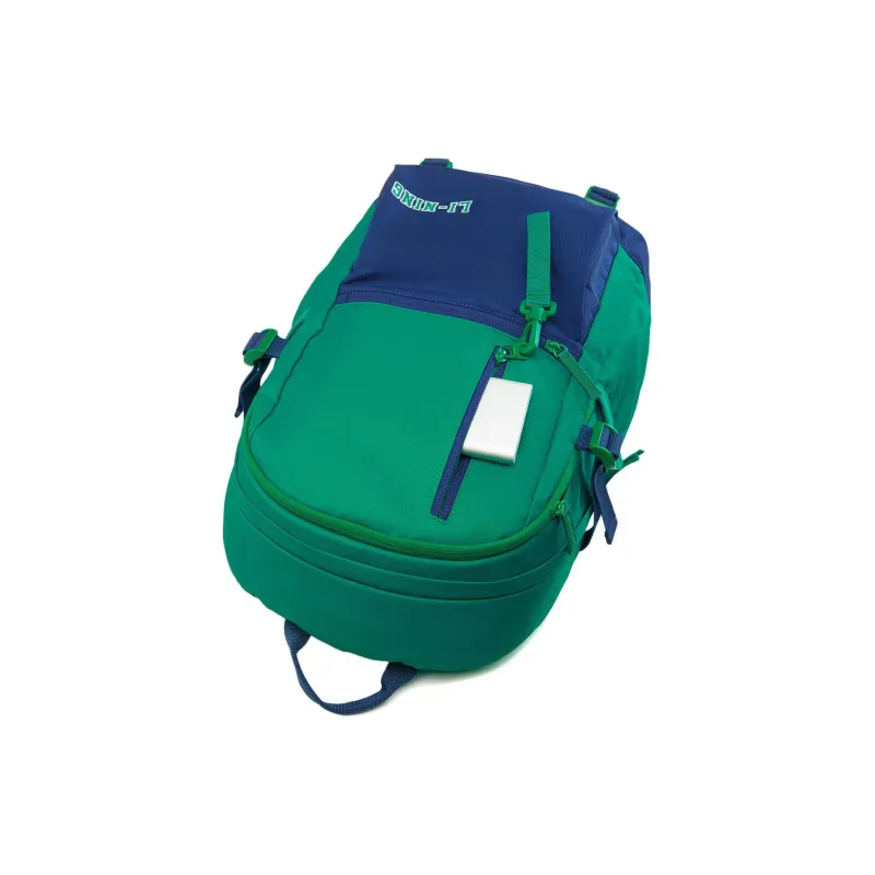 LiNing Polyester Backpack Unisex Zinc Green & Dark Prussian Blue-5