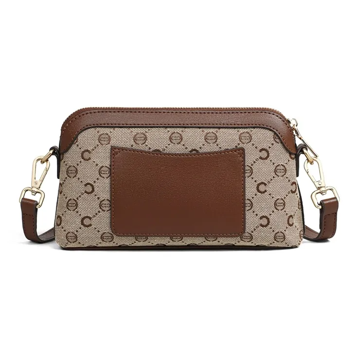 C°BANNER Fabric, Synthetic Leather Shoulder Bag Regular Women's Coffee-2