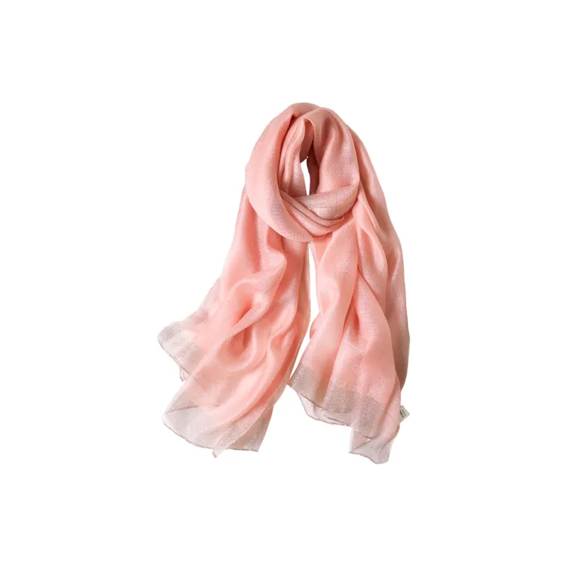 Hang Silk Road 100% Mulberry Silk Silk Scarves Women's Red-4