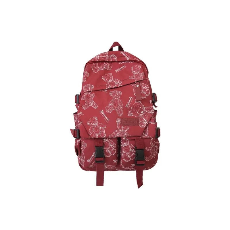 SWIMADE Nylon Backpack Unisex Yellow/Red/Black/White-4
