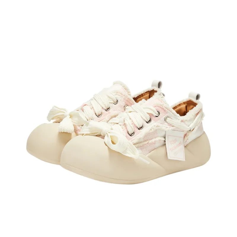 KARLIE KELLER Lightweight And Breathable Low-Top Canvas Shoes Women's Beige-11