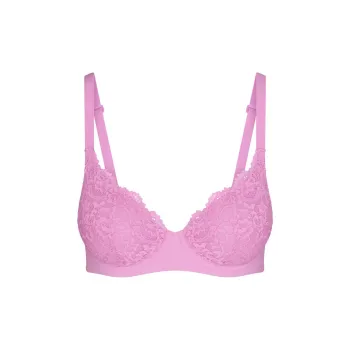 SKIMS FITS EVERYBODY LACE FULL COVERAGE BRA Bra Women's PETAL/Floral Color