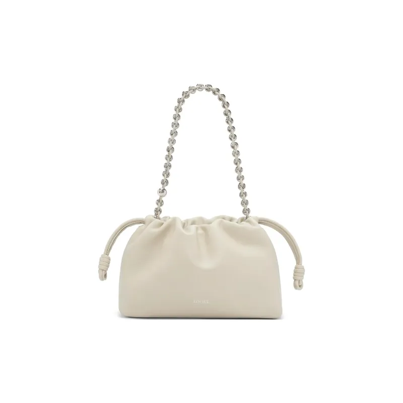 LOEWE Flamenco Sheepskin One Shoulder Crossbody Clutch Women's Sea Salt Color-1