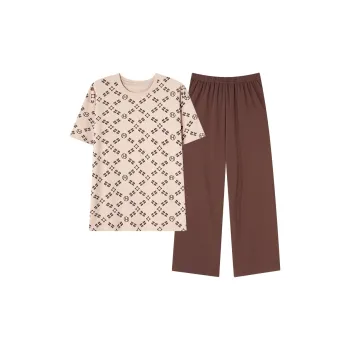 The Story Of The Flower Season Pajama Set Men's Khaki