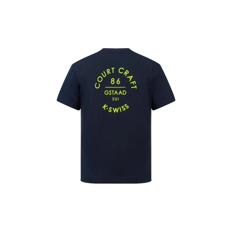 K·SWISS T Shirts Unisex Blue-1