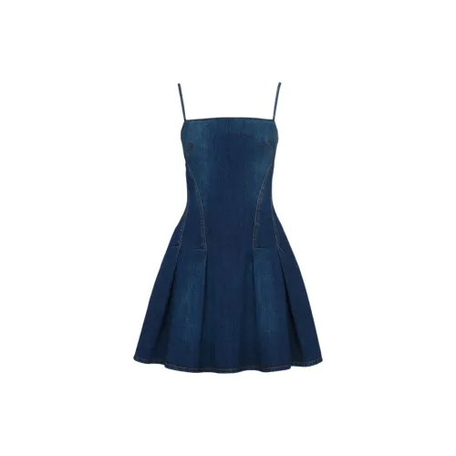 Alexander McQueen Flared Denim Dress