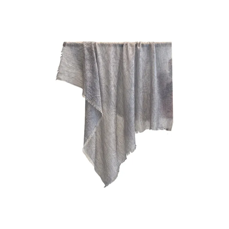Hang Silk Road Wool Silk Scarves Women's Light Camel-7