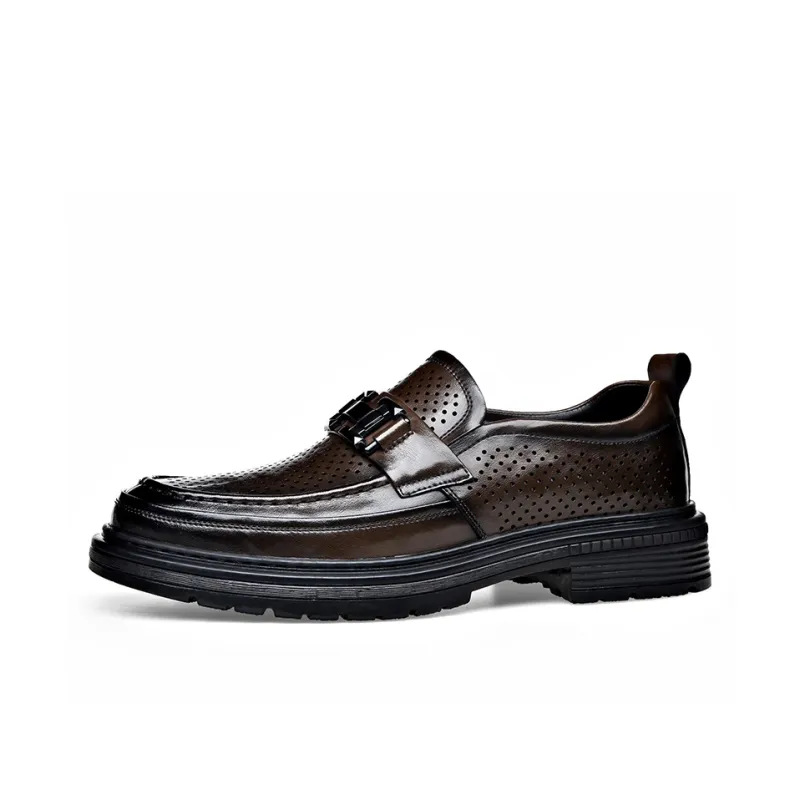 Romon Loafers Men Black Brown-8