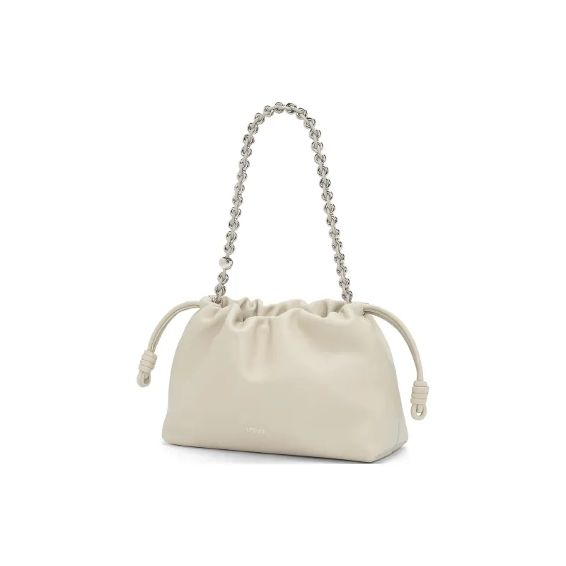 LOEWE Flamenco Sheepskin One Shoulder Crossbody Clutch Women's Sea Salt Color-2