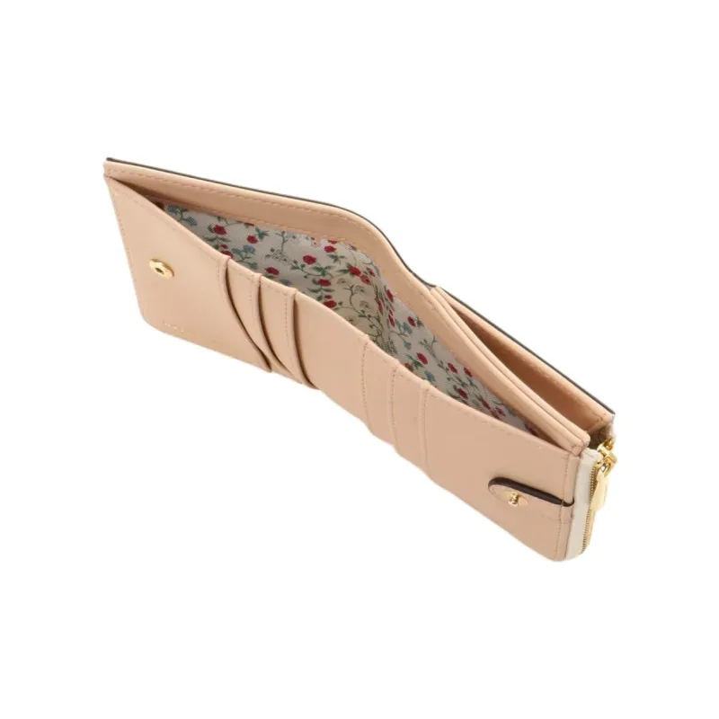 SAMANTHA THAVASA Cotton Synthetic Leather And Polyester Blend Wallet Women's Natural Color-4