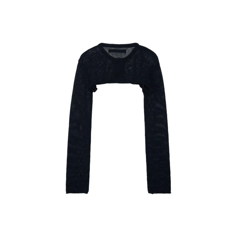 Rest&Recreation SHORT BOLERO CARDIGAN Cropped Coats Women's NAVY/Marine Blue-1