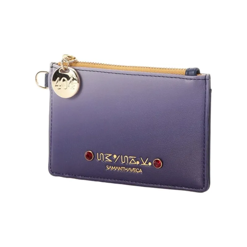 SAMANTHA THAVASA HUNTER Encounter Collaboration Synthetic Leather Wallet Women's Blue Purple-1