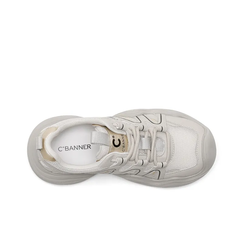 C°BANNER Low Top Chunky Sneakers Women's Champagne-4