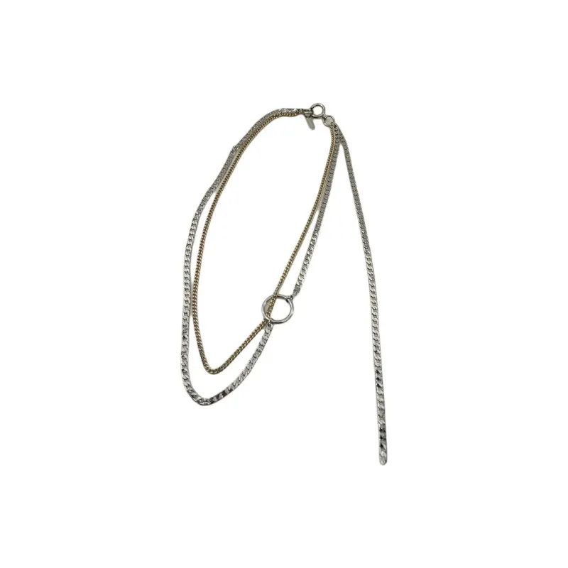 JUSTINE CLENQUET Brass, Palladium Plated, 24K Gold Plated Necklaces Women's Silver-1