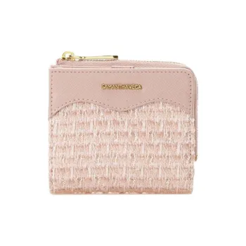 SAMANTHA THAVASA Synthetic Leather Bonded Polyester Wallet Women's Pink & Beige