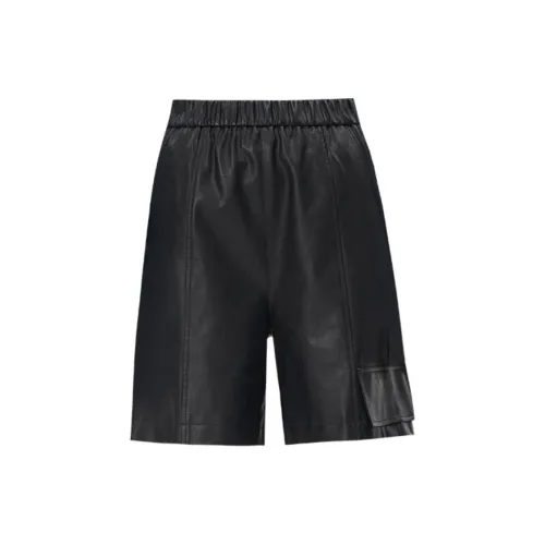 Self Who Casual Shorts Women's Completely Black